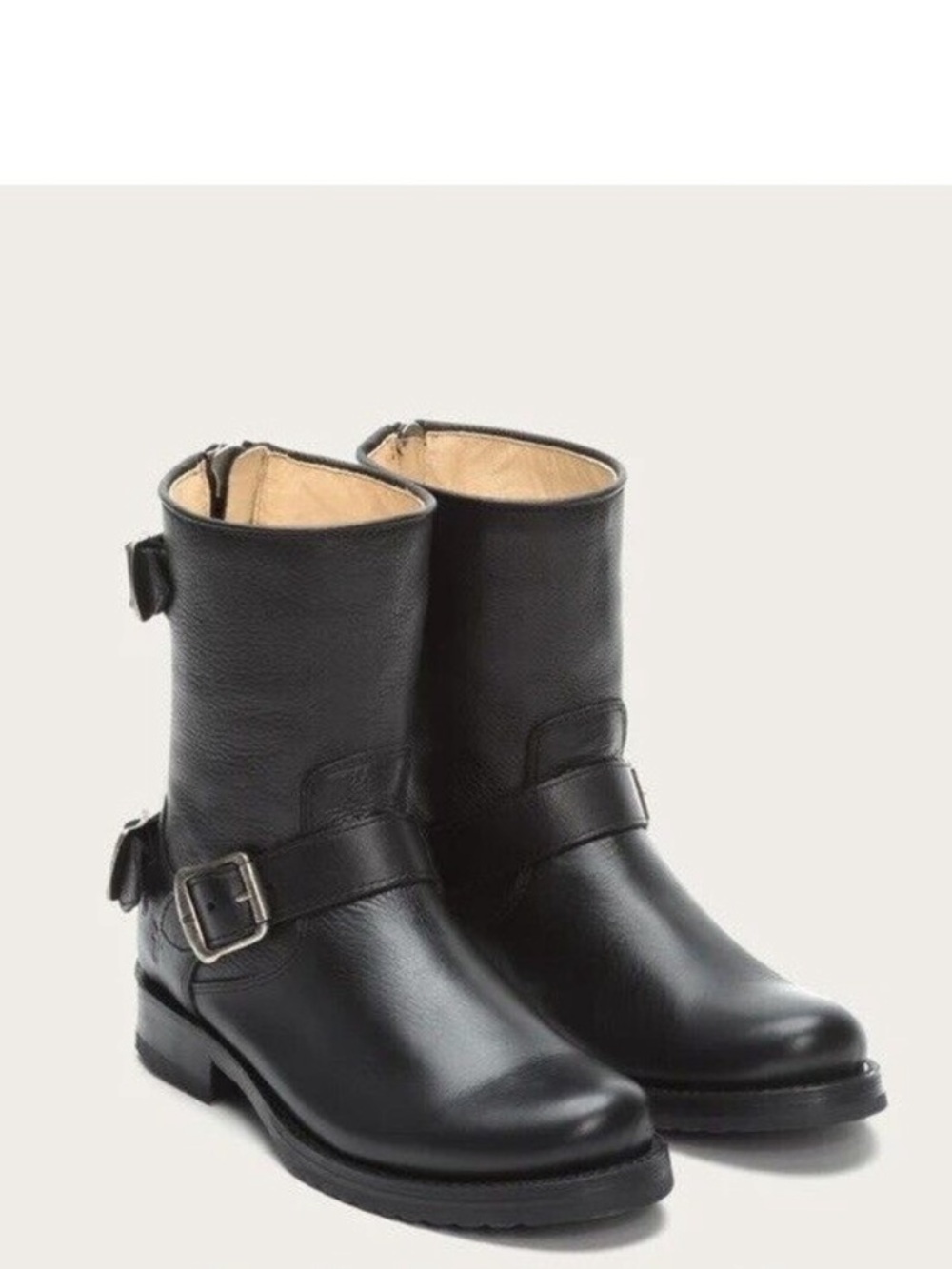 Frye Women's Veronica Back Zip Short Boots Black Size 6.5B